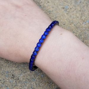 Express Blue Rhinestone Bangle